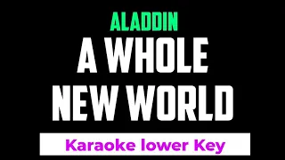 Aladdin - A Whole new world karaoke lower key