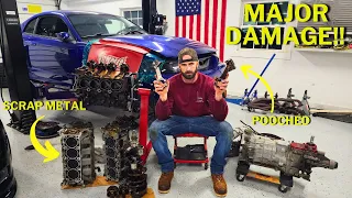 My Cheap SVT Cobra Reveals MAJOR CARNAGE: Engine is Out And It's DESTROYED!!