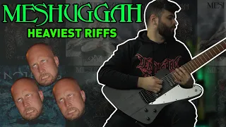 MESHUGGAH Heaviest Guitar Riffs (8 String Guitar)