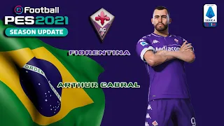 ARTHUR CABRAL face+stats (Fiorentina) How to create in PES 2021