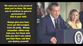 Richard Nixon's Farewell Speech, August 9, 1974 emotional, historic, POWERFUL text here