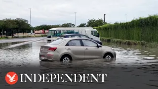 Dubai floods leave drivers stuck on submerged roads after heavy rain