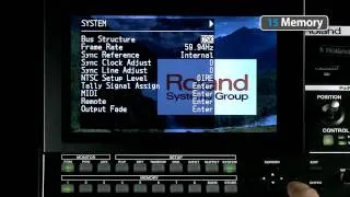 Roland V-1600HD Tutorial 15: Memory Function