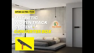 How to connect a Fabric magnetic track to a metal magnetic track?