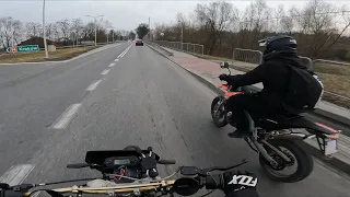 Rieju Mrt 50 Pro  Ride after school  with Aprilla SX 50   2x supermoto 2T