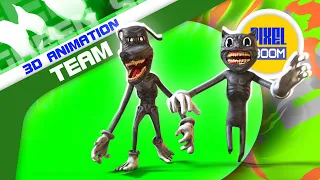 TEAM Cartoon Cat & Cartoon Dog Green Screen 3D Animation PixelBoom