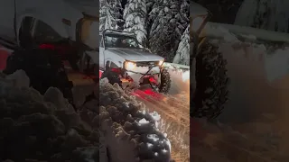 Snow wheeling Toyotas and Jeeps