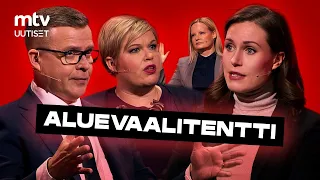 Pääministeri Marin kiihtyi MTV:n aluevaalitentissä – katso kohokohdat puheenjohtajatentistä