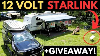Converting our Starlink to run on 12 VOLT! // + GIVEAWAY!