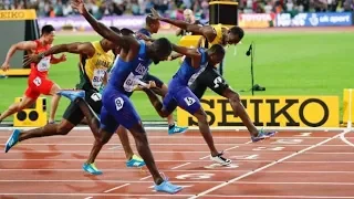 Usain Bolt beaten in his final 100m race as Justin Gatlin surges home at the world champs