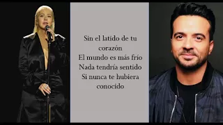 Si No Te Hubiera Conocido ft. Luis Fonsi - Christina Aguilera - (Lyrics)