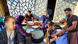 Distribution of food among the needy and villagers by Saifullah, nomadic documentary