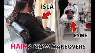 HAIR & BROW MAKEOVERS FOR ESMÉ & ISLA!