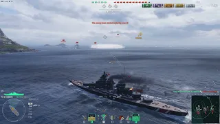 World of Warships - Pommern 499 secondary hits Asymmetric Battle (no sound)