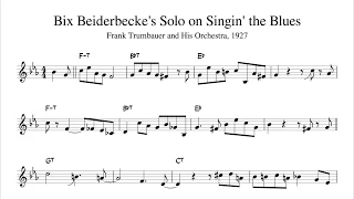 Bix Beiderbecke's Solo on Singin' the Blues