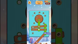 Wooden Nuts & Bolts Puzzle Game Level - 39 Walkthrough | Puzzle Games