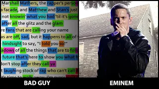 Eminem - Bad Guy [Rhyme Scheme] Highlighted