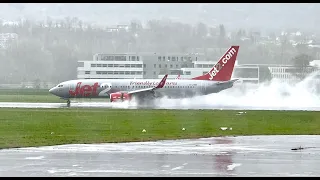 Take off and landing in the Stunning French Alps...with bonus A380 at the end!