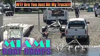 Bro You Just Hit My Truck!! | Miami Boat Ramps | Boynton Beach