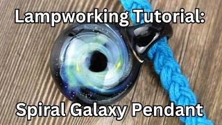 Lampworking Tutorial: Spiral Galaxy Pendant, Galaxy Glass Blowing Demonstration, How to Blow Glass