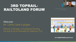 Rail Event - 3rd TopRail RailtoLand Forum: Railway and Tourism: a cultural perspective, 26/10/2021