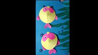 Paper Fish making| Aquarium Drawing|easy craft for kids|make a fish just 1 min