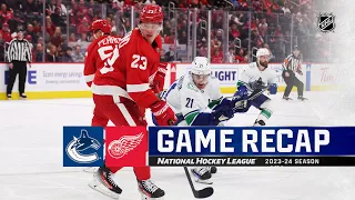 Canucks @ Red Wings 2/10 | NHL Highlights 2024