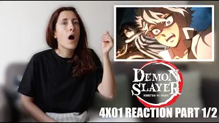 DEMON SLAYER 4X01 "TO DEFEAT MUZAN KIBUTSUJI" REACTION PART 1/2