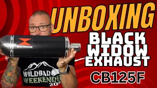 HONDA | CB125F | black widow | EXHAUST | unboxing