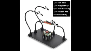 Magnetic Helping Hands Third Arm Soldering Work Station | Heavy Duty Base Plate | 5 Flexible Arms