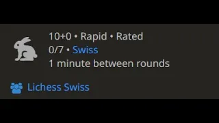 Rapid Swiss 10+0  || Lichess.org