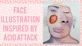 Face Illustration inspired by Acid Attack Survivors #shorts #YoutubeShorts #Trending