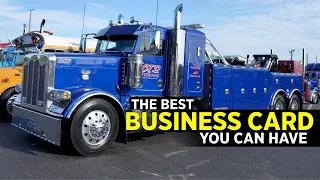 The BEST Business Card - Crossroads Towing & Truck Repair at the 75 Chrome Shop Truck Show