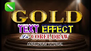 Easy GOLD Text Effect in CorelDraw🔥l 3d Text effect #texteffect