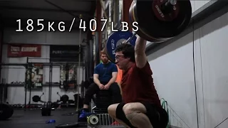 185kg/407lbs Snatch - Training Session in Crossfit Mallow (Scrap Footage part 3)