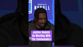 Jayden Daniels On His Meeting With The Washington Commanders At The NFL Combine #shorts