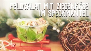 Feldsalat mit Ziegenkäse im Speckmantel - #euREWEihnachtsküche