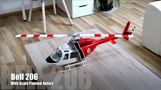 Flywing Bell 206 Helicopter - Scale Painted Rotor Blades