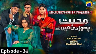 Mohabbat Chor Di Maine Episode 34 - Full Episode Story - 4th November 2021