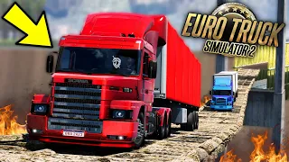 COMBOIO BARBEIRO NA ESTRADA COM AS CARGAS PESADAS! - EURO TRUCK SIMULATOR 2