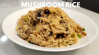 Mushroom Rice Recipe | One Pot Meals | Easy Vegetarian and Vegan Meals | Rice Recipe