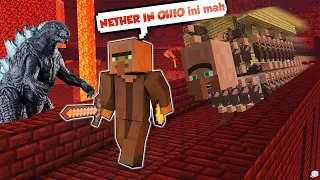 AKU NYIKSA VILLAGER SAMPE  MASUK NETHER IN OHIO !!!