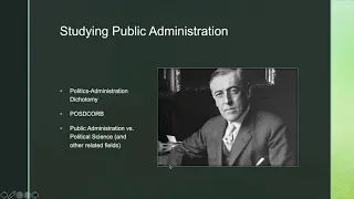 The Study of Public Administration