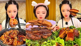 ASMR MUKBANG spicy Pork Bellly Soothing Sounds While Enjoying Delicious 먹방 모음이 팅쇼 리얼 사운드 #413