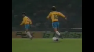 Zico e Romário juntos na Seleção (1989)