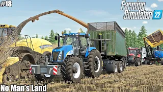 Making WOODCHIPS and Compaction and Covering BUNKER SILO│No Man's Land│FS 22│18