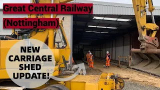 Great Central Railway (Nottingham) new carriage shed at Ruddington - 2 minute news briefing