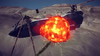 Realistic Helicopters Shot Down #2 | Besiege