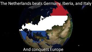 The Netherlands defeats Germany, Iberia, and Italy in one war and conquer Europe in Rise of Nations.