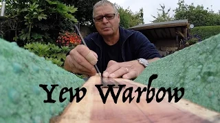 Yew Heavy Warbow. Beginner bowyer attempts to make a 100lb war bow. Part I. English Longbow